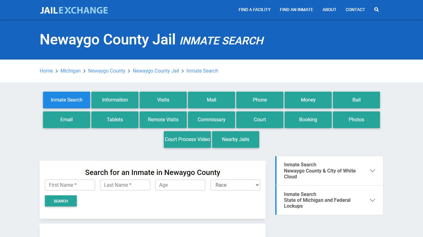 Newaygo County Jail, MI Inmate Search: Roster & Mugshots