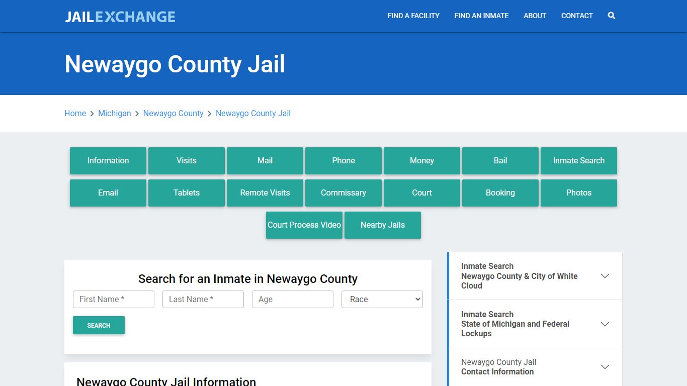 Newaygo County Jail Roster Lookup, MI, Inmate Search