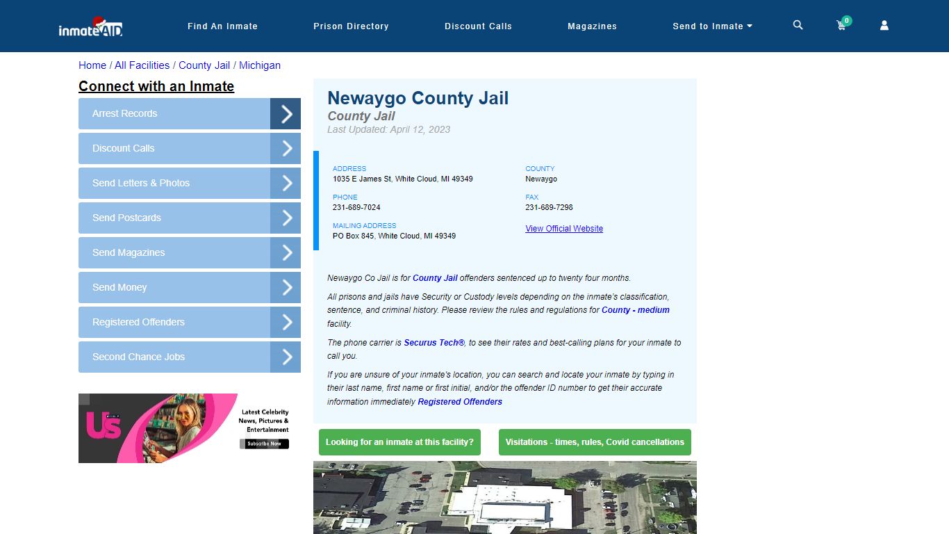 Newaygo County Jail - Inmate Locator - White Cloud, MI